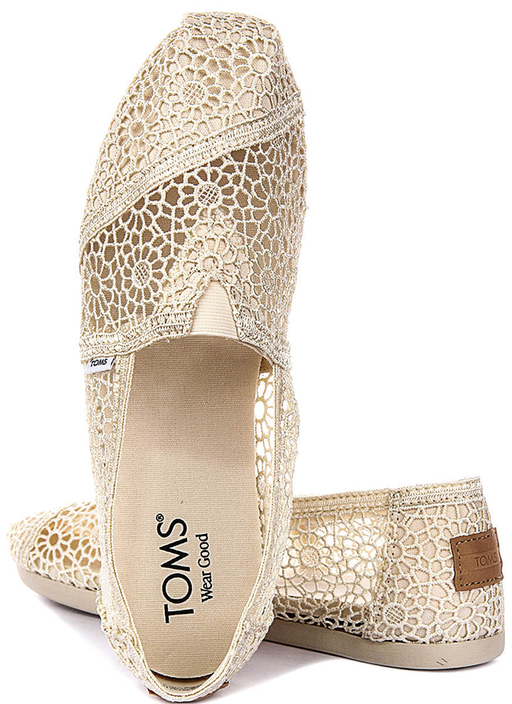 Toms Alpargata Classic Crochet In Natural For Women