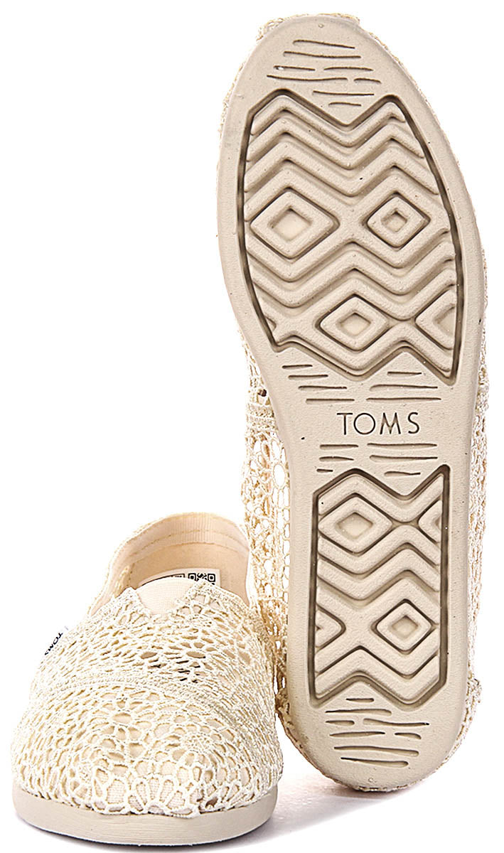 Toms Alpargata Classic Crochet In Natural For Women