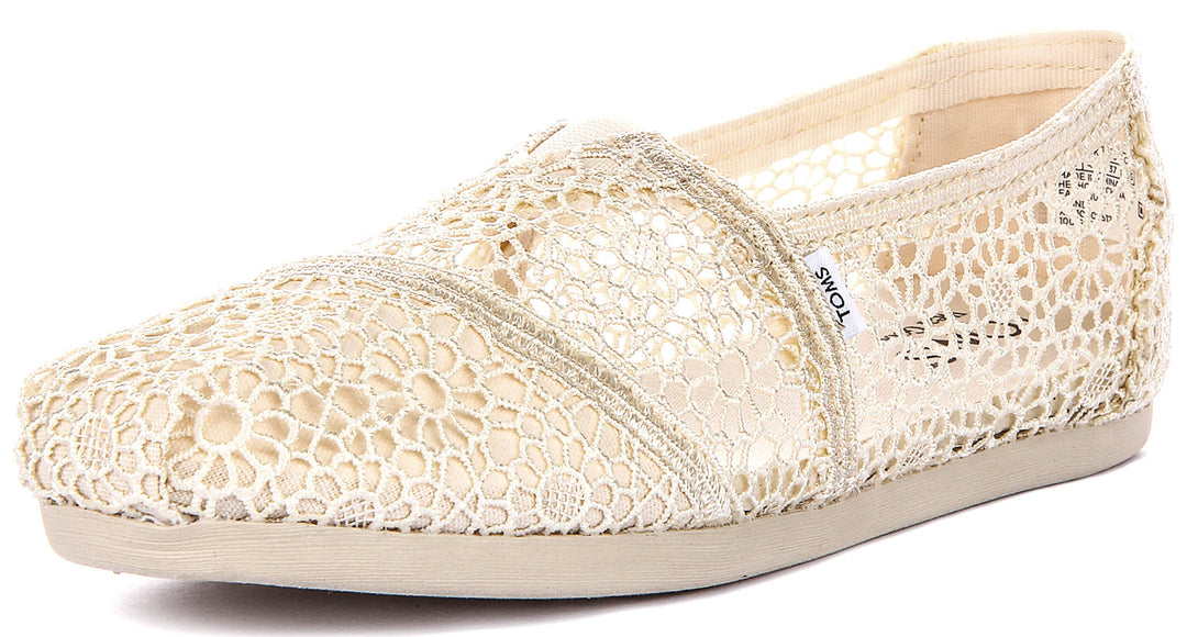 Toms Alpargata Classic Crochet In Natural For Women