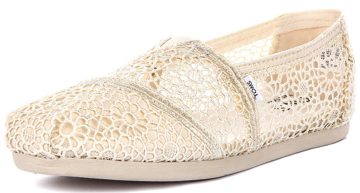 Toms Alpargata Classic Crochet In Natural For Women