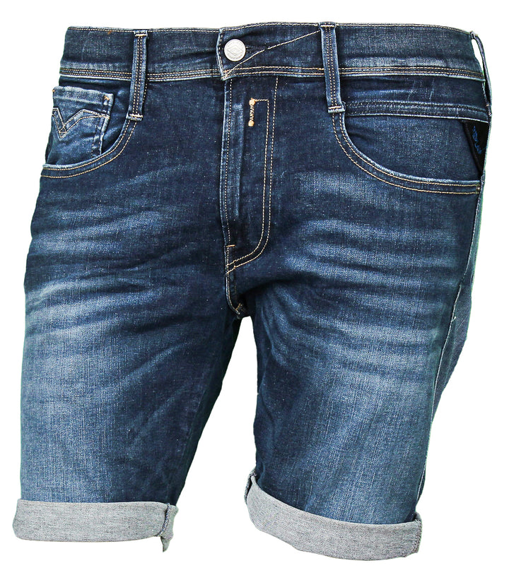 Replay Anbass Shorts In Navy Blue For Men