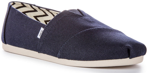 Toms Alpargata Zapatillas de lona de algodón reciclado para hombre en marino