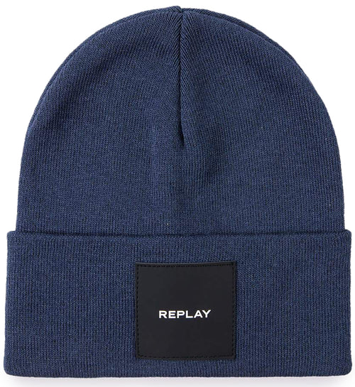 Replay P Beanie Hat In Navy