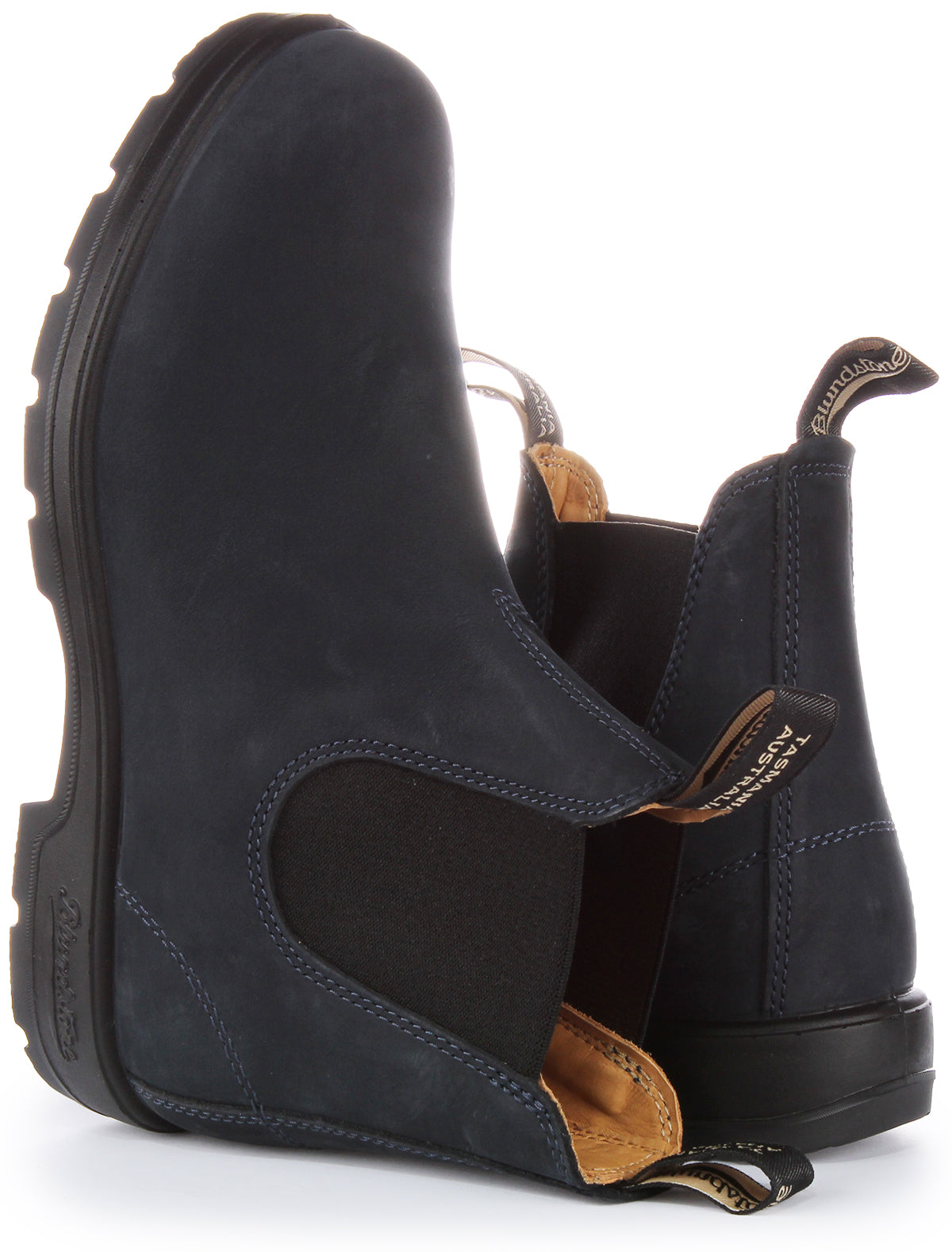 Blundstone 1940 In Navy For Men Elastic Side Slip On Chelsea