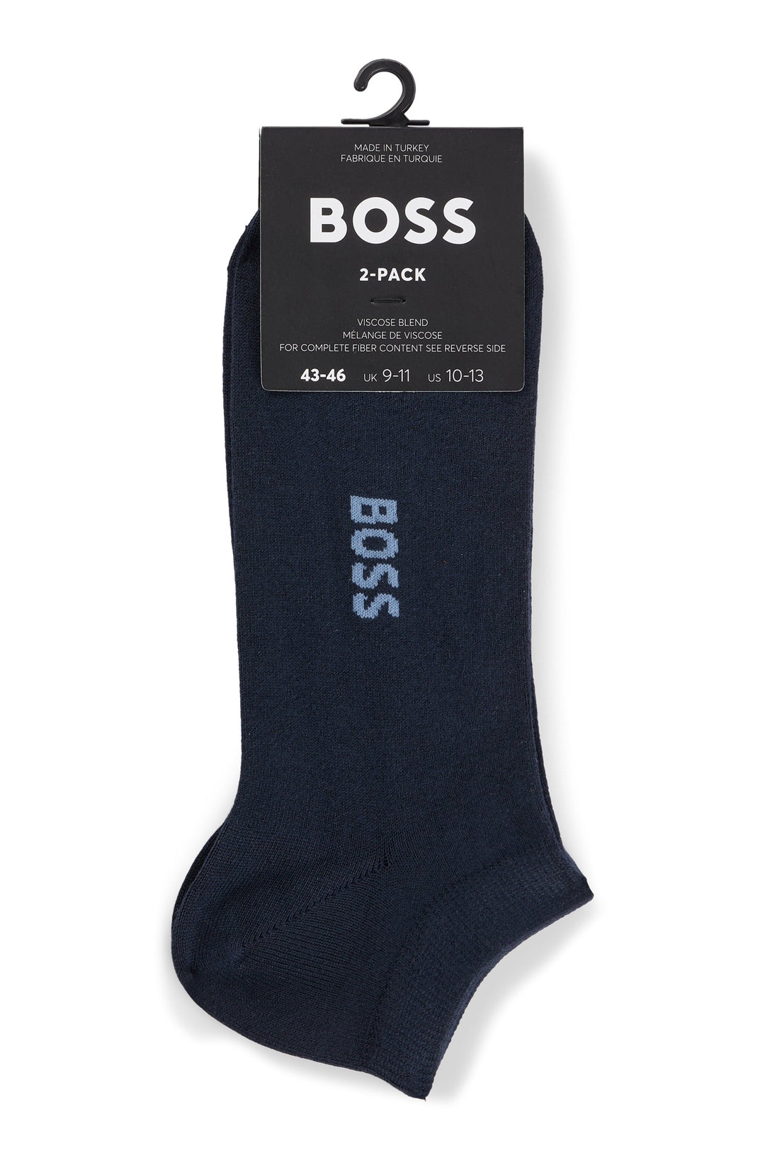 Boss 2 Pair Short Bamboo Socks In Navy For Men