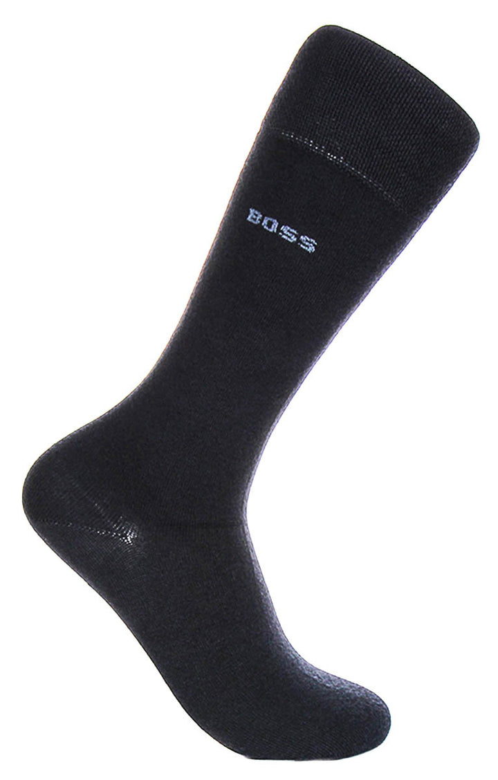 Boss 2 Pairs Soft Viscose Bamboo Socks In Navy