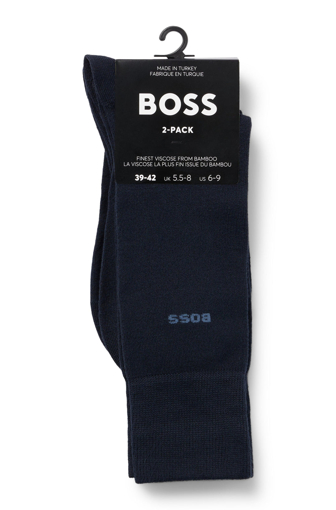 Boss 2 Pairs Soft Viscose Bamboo Socks In Navy