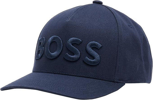 Boss Seville Cotton-twill cap with embroidered logo In Navy For Unisex