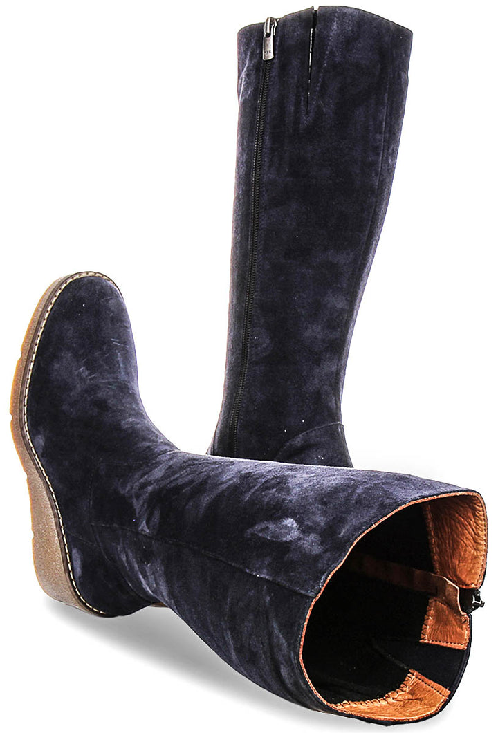 Justinreess England Amber Suede In Navy For Women