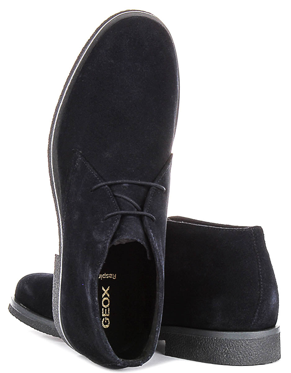 Geox U Claudio Chukka Boots In Navy For Men