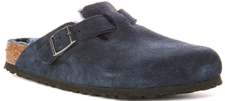 Birkenstock Boston Sherl In Navy For Unisex