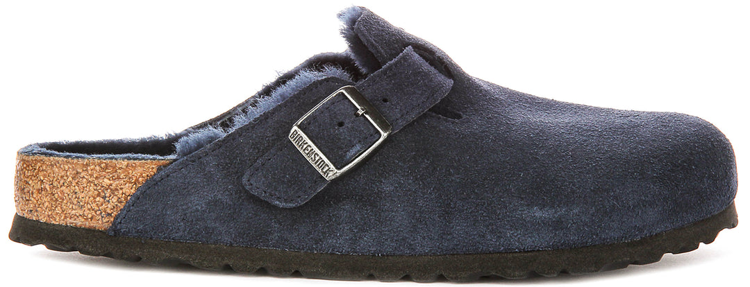 Birkenstock Boston Sherl In Navy For Unisex