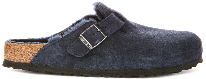 Birkenstock Boston Sherl In Navy For Unisex