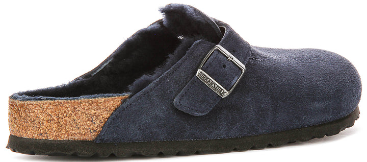 Birkenstock Boston Sherl In Navy For Unisex
