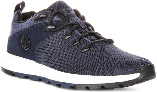 Timberland Sprint Trekker Low Knit Boots In Navy For Men