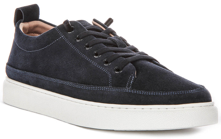 Justinreess England Josh Suede In Navy For Men