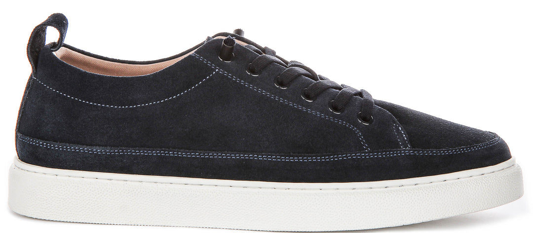 Justinreess England Josh Suede In Navy For Men