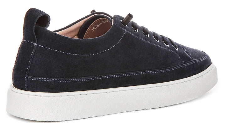 Justinreess England Josh Suede In Navy For Men