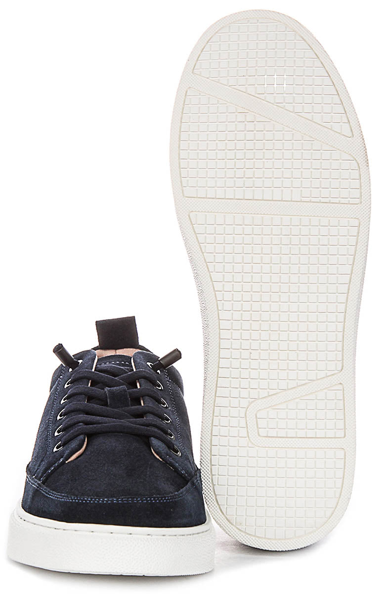 Justinreess England Josh Suede In Navy For Men
