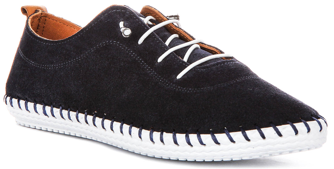 Justinreess England Lexi 2 Suede In Navy For Women