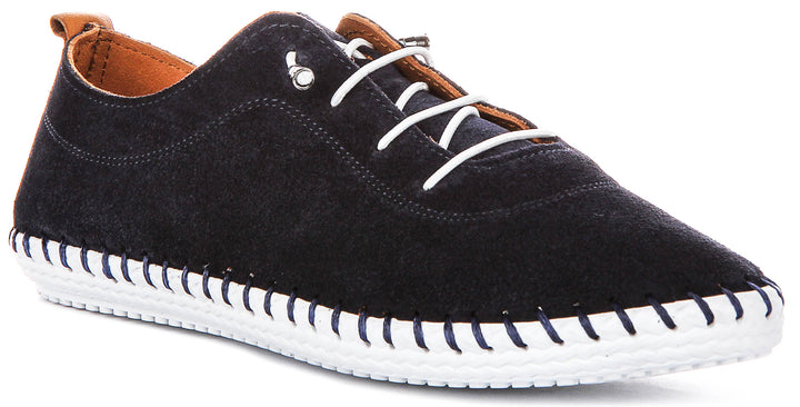 Justinreess England Lexi 2 Suede In Navy For Women