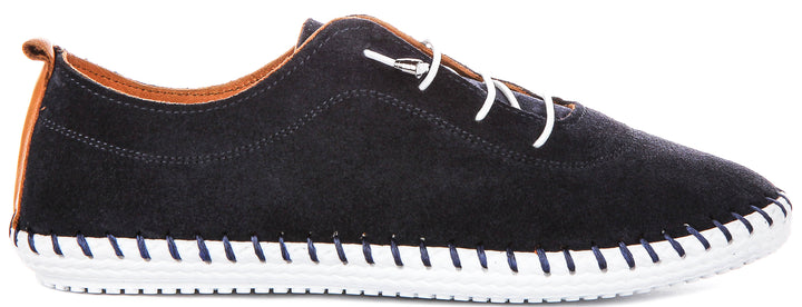Justinreess England Lexi 2 Suede In Navy For Women