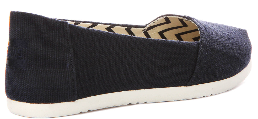 Toms Alpargata Balet In Navy For Women
