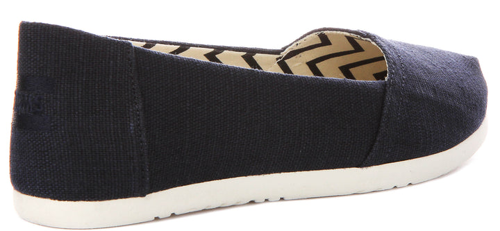 Toms Alpargata Balet In Navy For Women