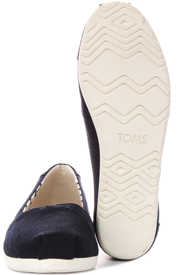 Toms Alpargata Balet In Navy For Women