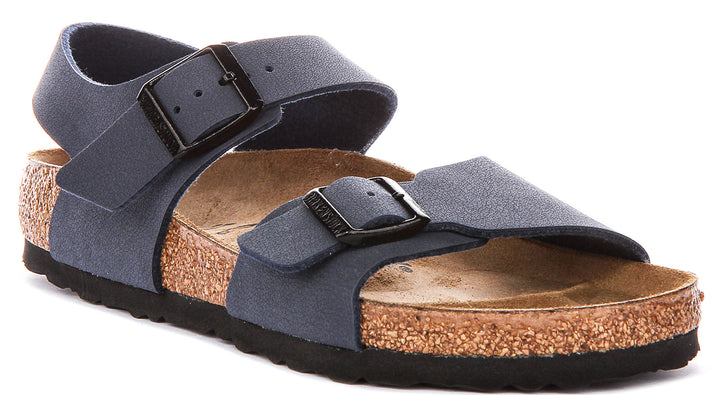 Birkenstock New York Kids In Navy For Junior Regular Fit