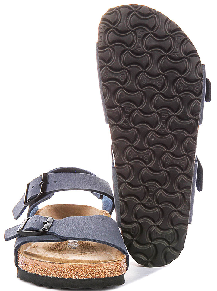 Birkenstock New York Kids In Navy For Junior Regular Fit