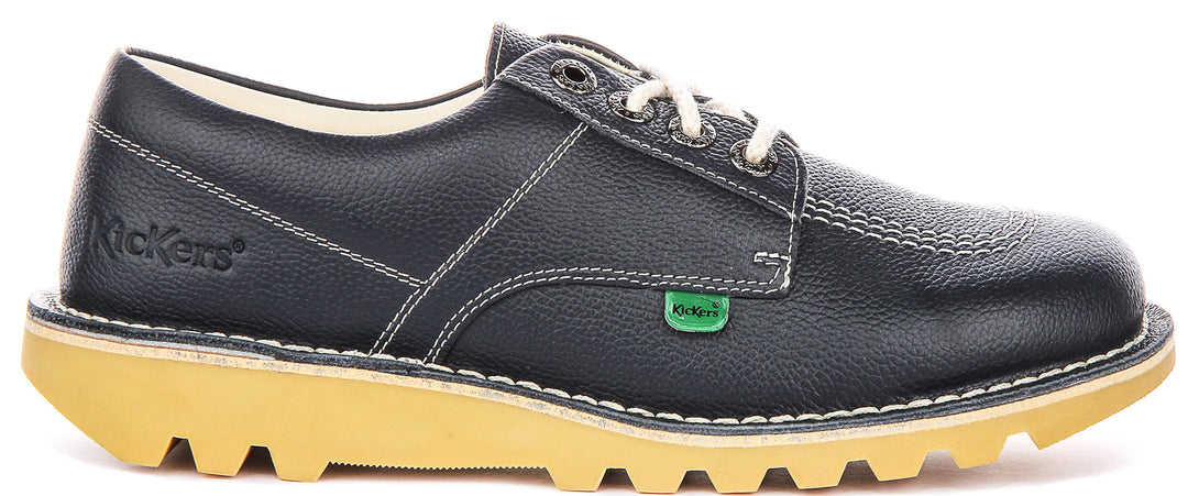 Kickers Kick Lo Leather In Navy