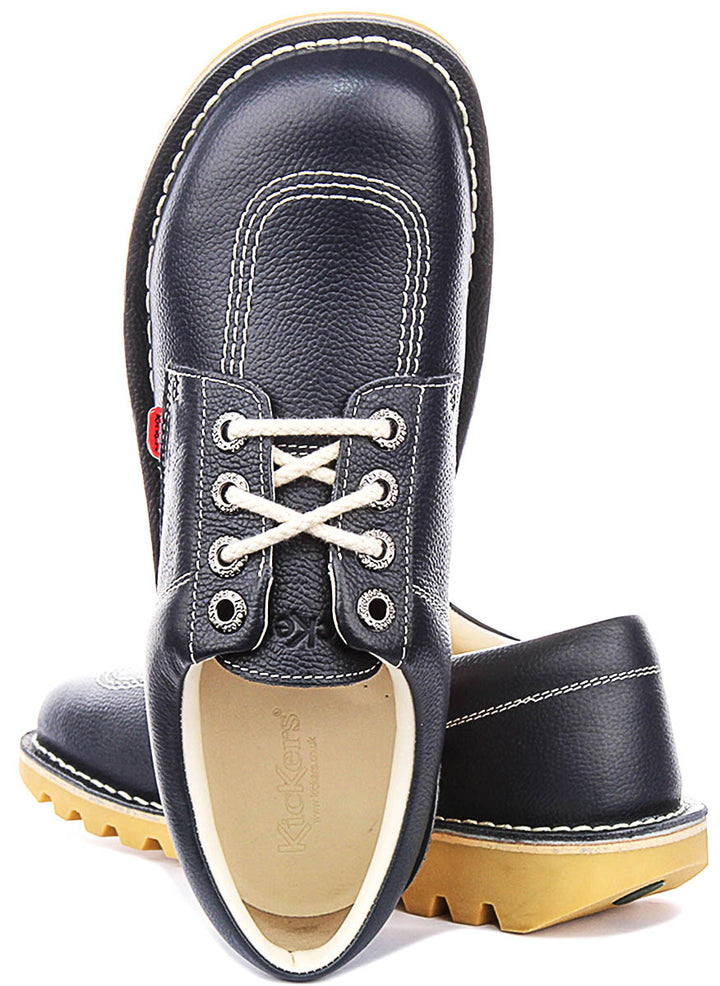 Kickers Kick Lo Leather In Navy