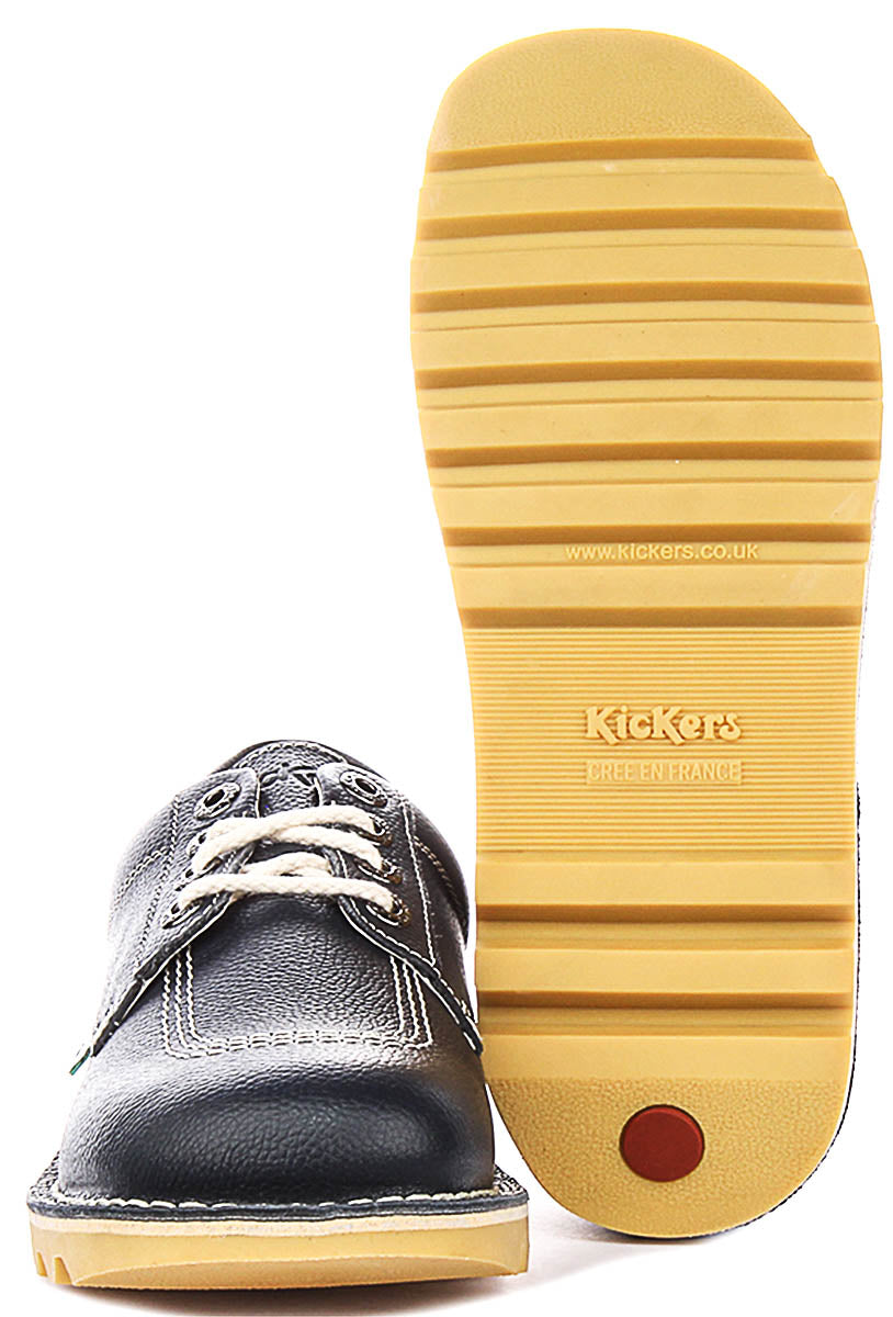 Kickers Kick Lo Leather In Navy