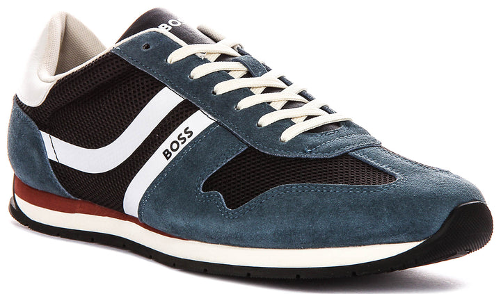 Boss Levon Runner Memi In Navy For Men Sneaker