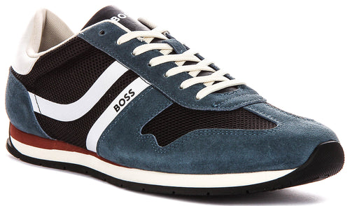 Boss Levon Runner Memi In Navy For Men Sneaker