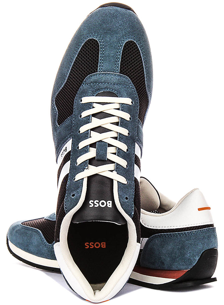 Boss Levon Runner Memi In Navy For Men Sneaker