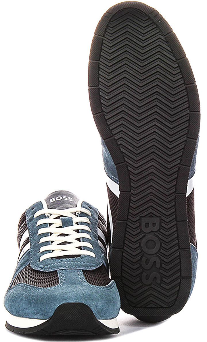Boss Levon Runner Memi In Navy For Men Sneaker