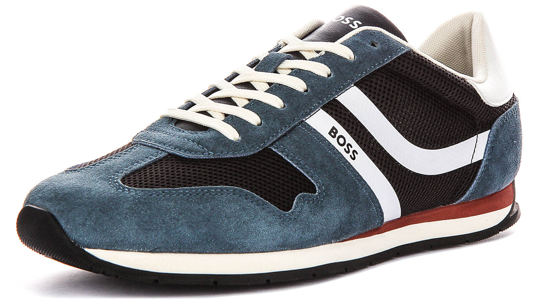 Boss Levon Runner Memi In Navy For Men Sneaker