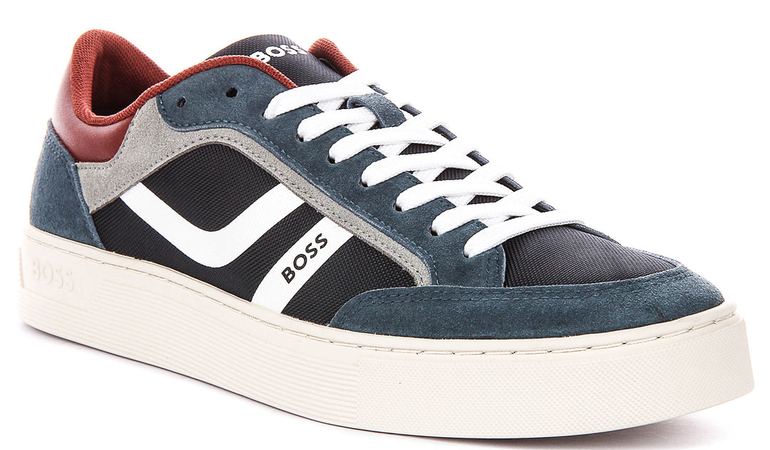 Boss Rhys Tennis In Navy For Men Sneaker