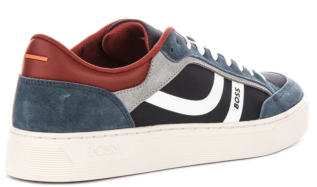 Boss Rhys Tennis In Navy For Men Sneaker
