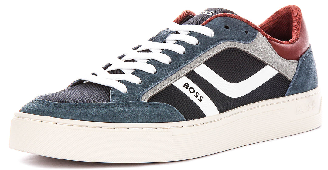 Boss Rhys Tennis In Navy For Men Sneaker