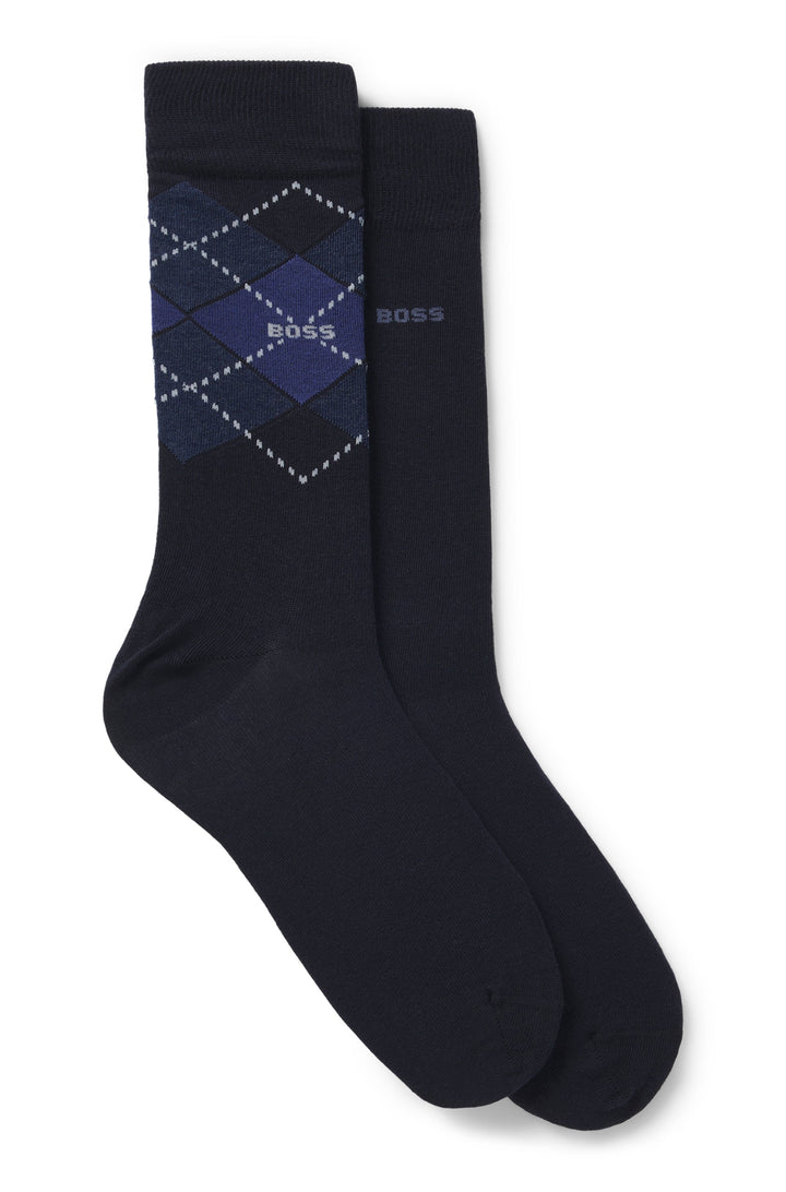 Boss 2P Rs Argyle Cc In Navy Blue For Unisex