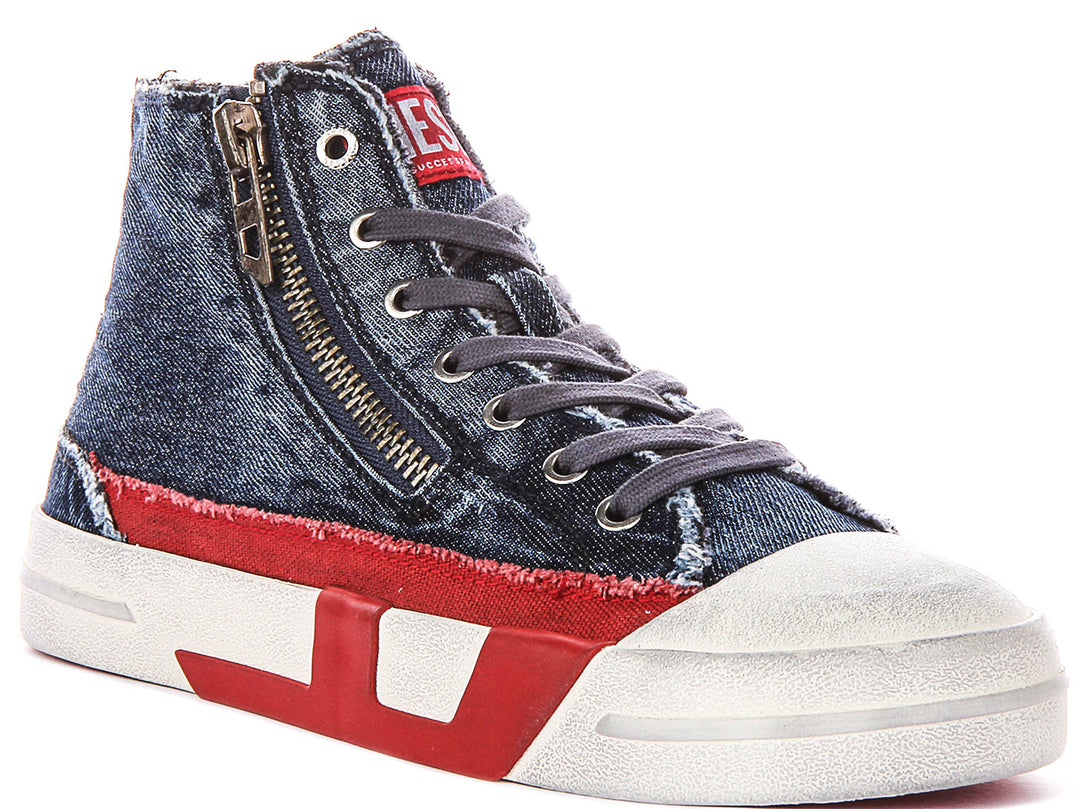 Diesel SD Vers Zip II In Navy White For Men