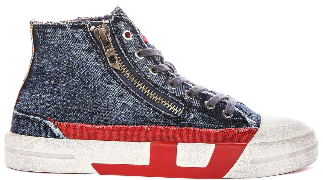 Diesel SD Vers Zip II In Navy White For Men