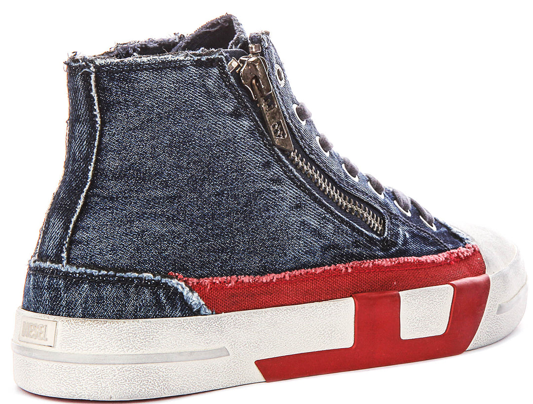 Diesel SD Vers Zip II In Navy White For Men