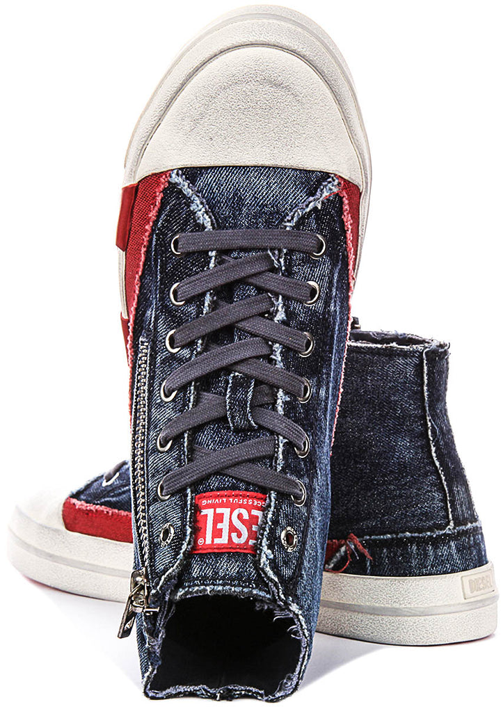 Diesel SD Vers Zip II In Navy White For Men