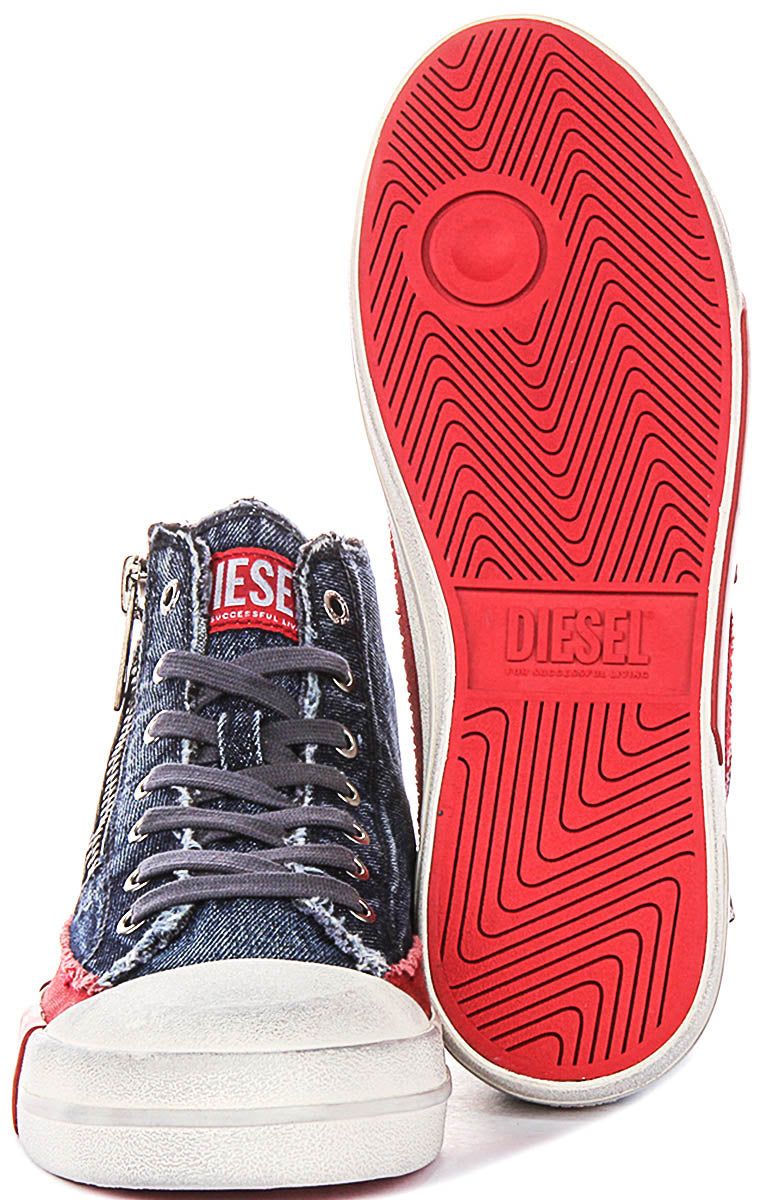 Diesel SD Vers Zip II In Navy White For Men