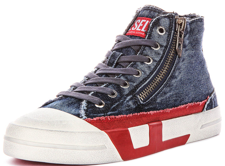Diesel SD Vers Zip II In Navy White For Men
