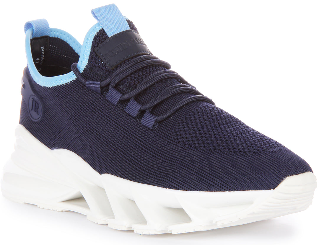 Justinreess England Bounce 5 Running Trainer In Navy Blue